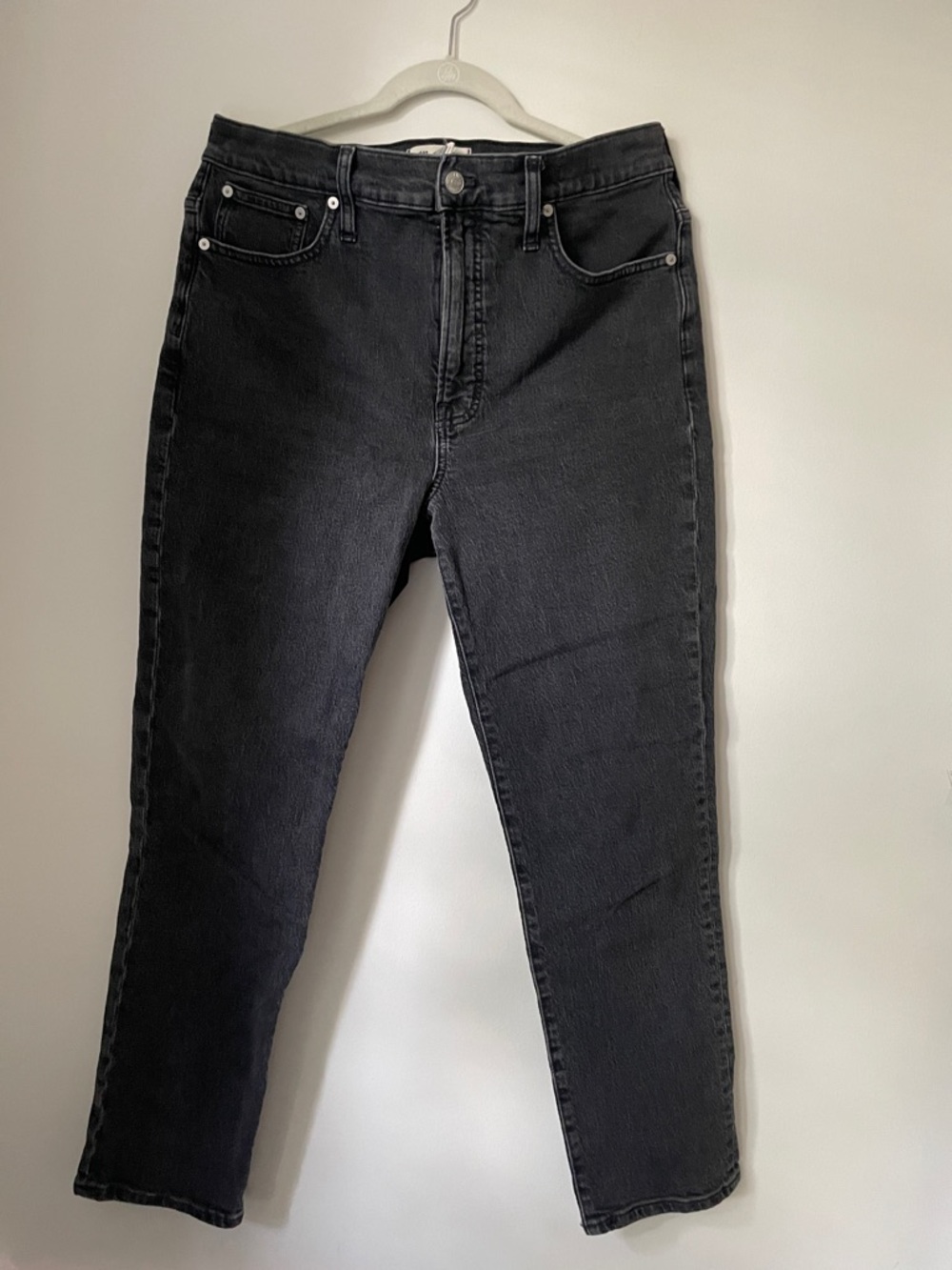 Madewell The Perfect Vintage Jean 31 Black Lunar Wash Straight Leg High Rise